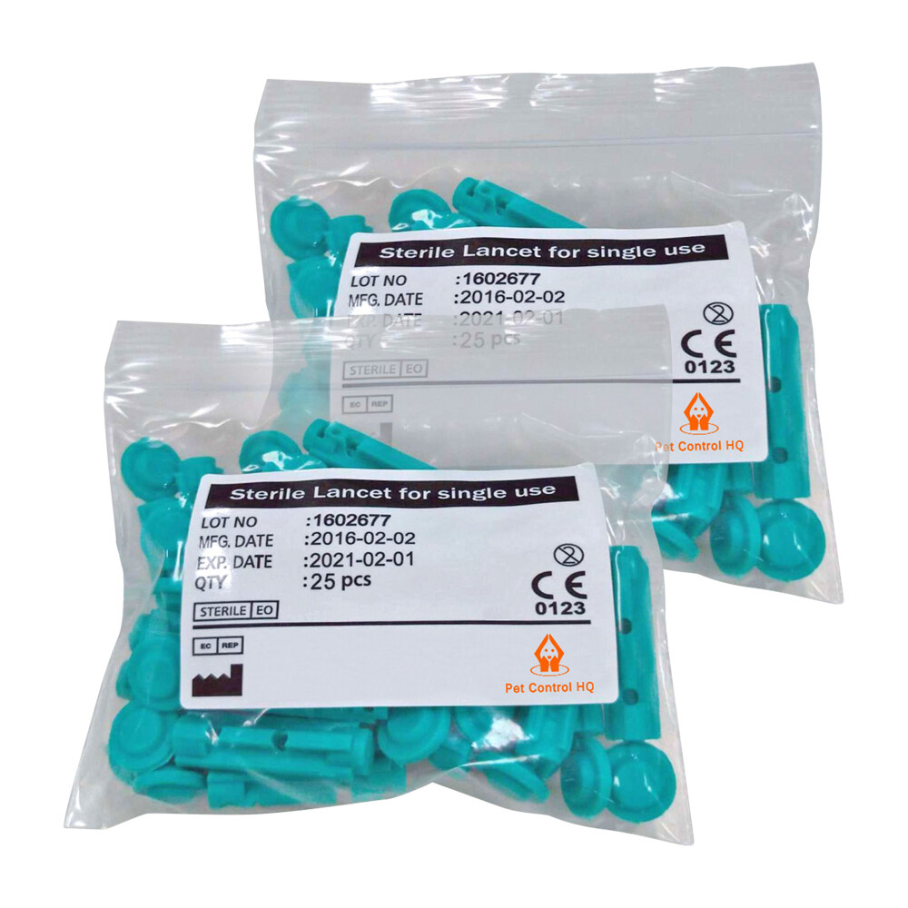 Test strips lancets for blood glucose meter monitor dog cat glucometer diabetes