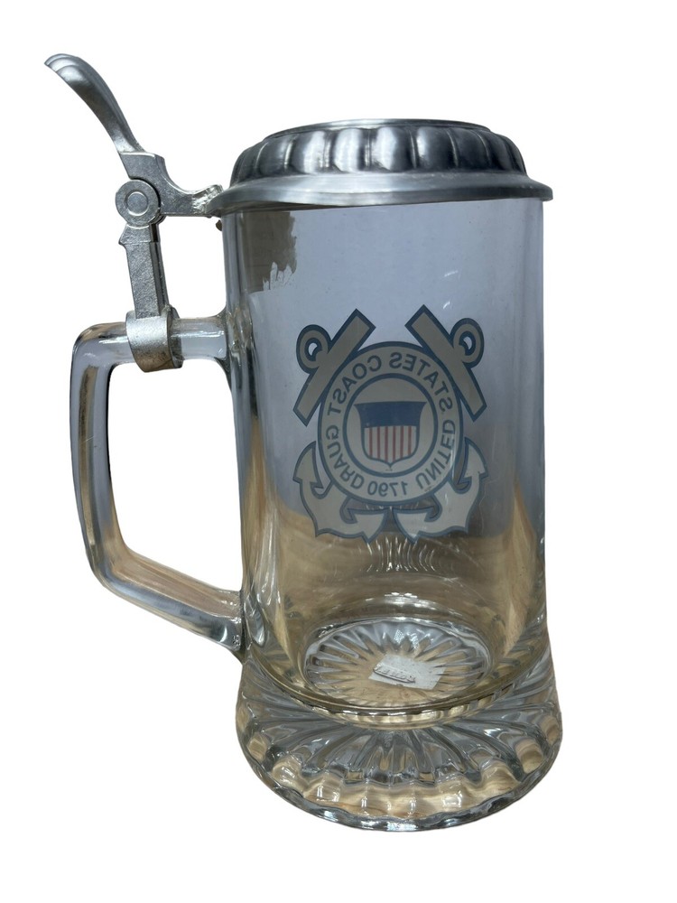 U.S. Coast Guard Glass Stein