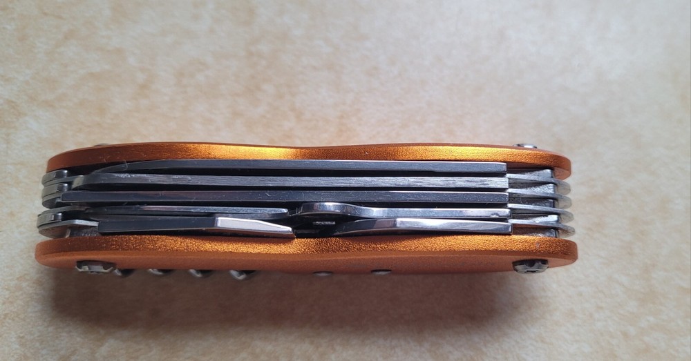 Orange Columbia Multi Tool Knife 3 5/8" Long