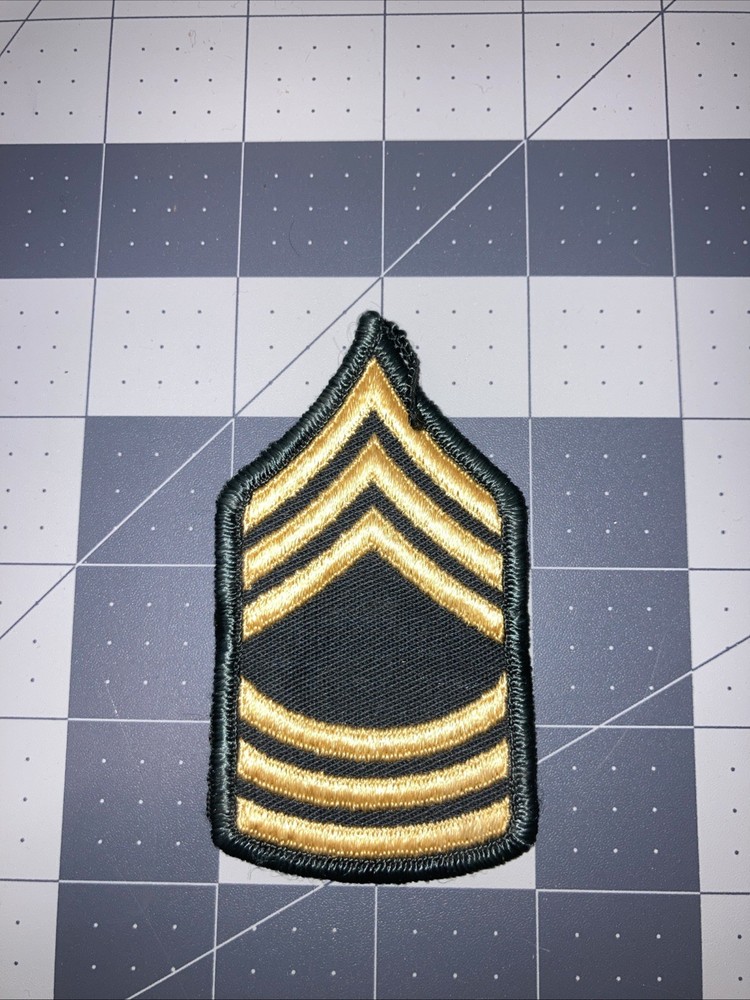 Original US Army Master Sergeant Patch E-8 Chevron Rank  Small Women’s Class A