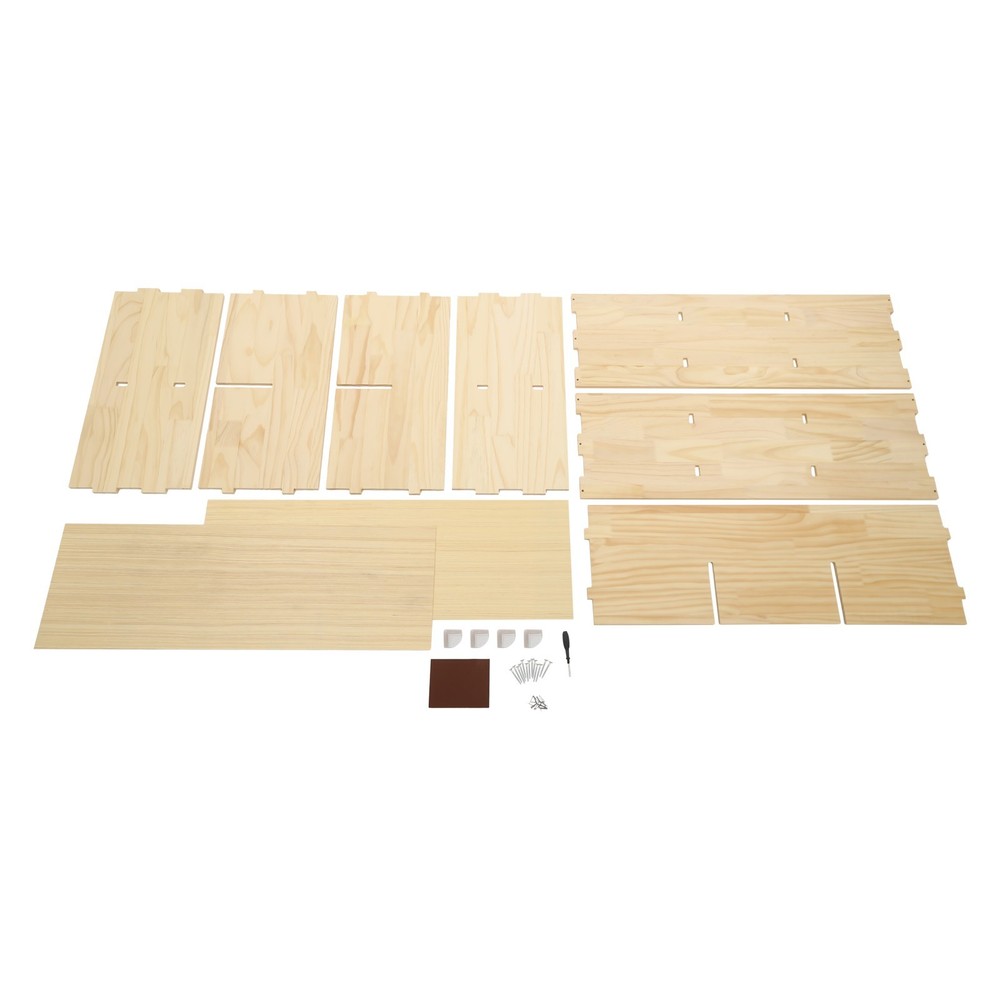 Solid Wood Bookcase with 6 Cubes - Stylish Storage & Elegant Design