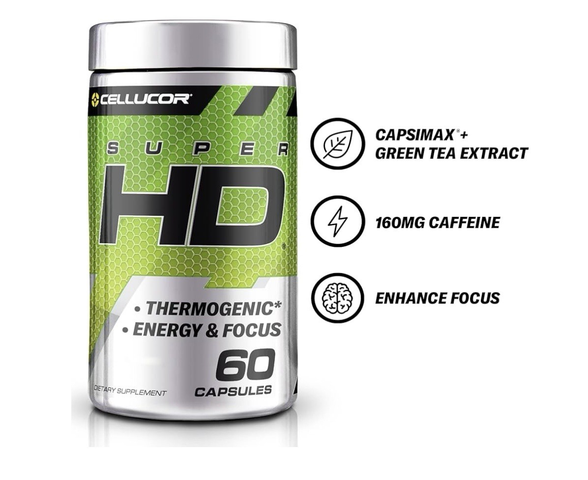 Cellucor SuperHD High-Definition Fat Burner 60 Capsules Dietary Supplement