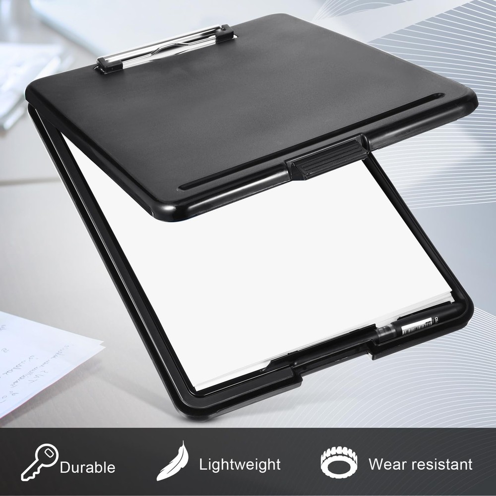 Geyee 8 Pcs Clipboard with Storage Plastic Foldable Nursing Clipboard Storage...