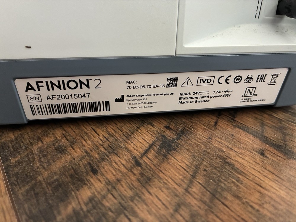 Abbott Afinion2 Analyzer w/ Alere Thermal Printer