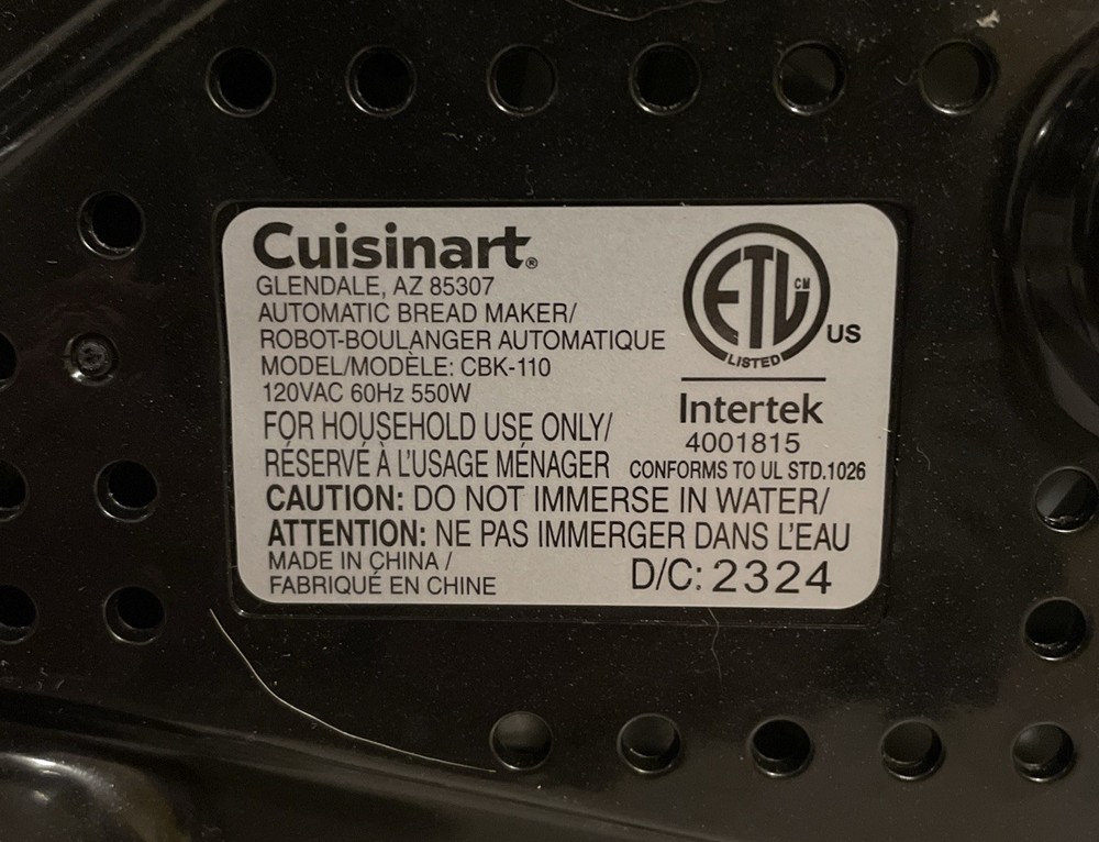 Cuisinart Compact Automatic Bread Maker Machine Stainless CBK-110