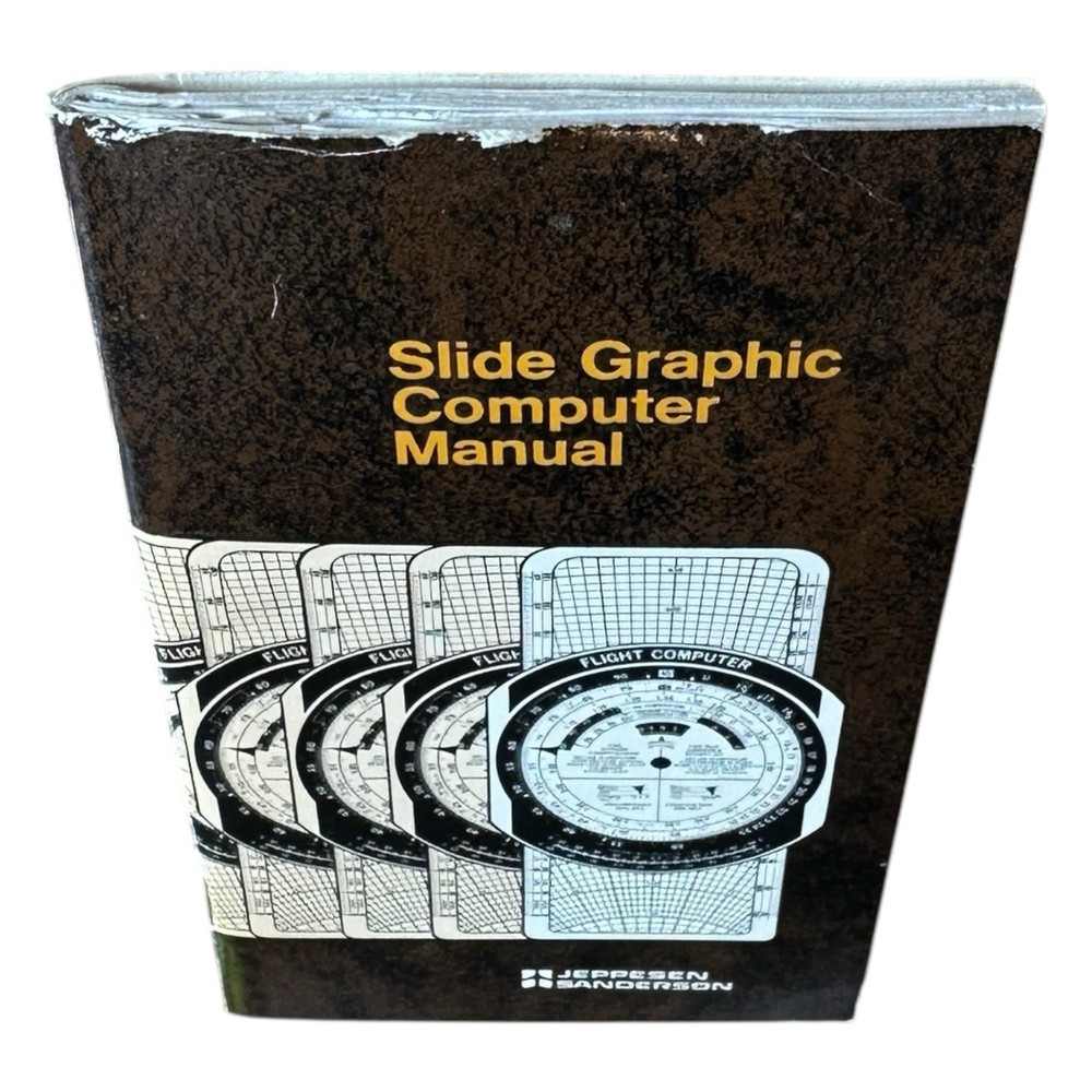 Jeppesen E6B Flight Computer Aviation Slide Rule w Manual Case Pilot Tool