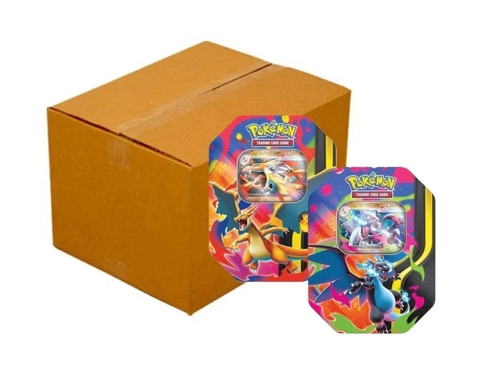 Pokemon Mega Charizard EX Tin Case (6 Tins) Brand New Factory Sealed