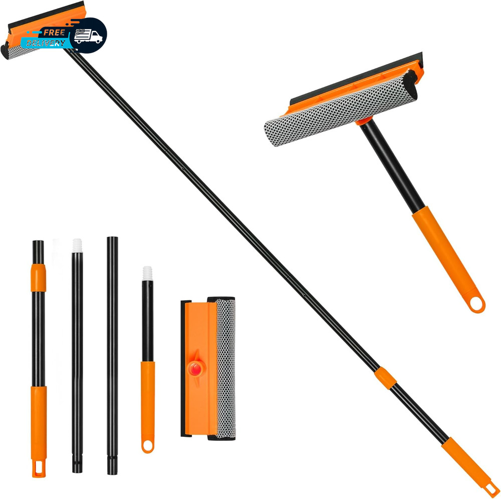 Window Squeegee for Home Cleaning Car Windshield Washer Kit with Extension