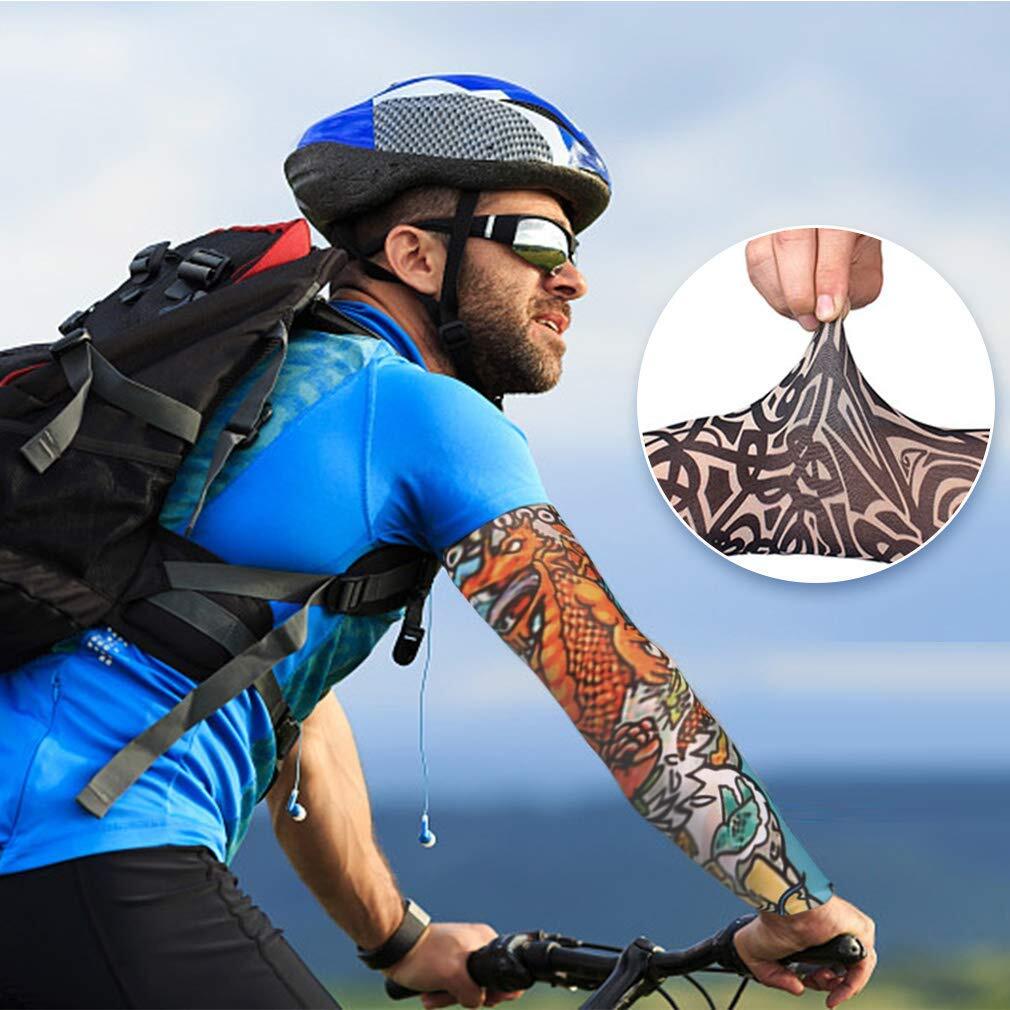 10PCS Tattoo Cooling Arm Sleeves Cover Outdoor Sport Summer UV Sun Protection US