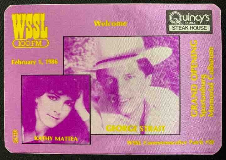George Strait Backstage Pass - 1986 Cloth Pass