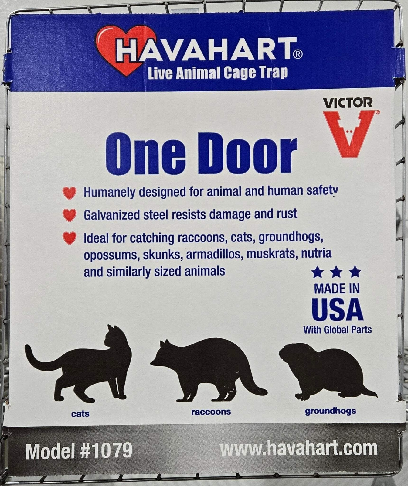 Victor Havahart Large 1-Door Professional Live Animal Cage Trap 1079 Raccoon Opo