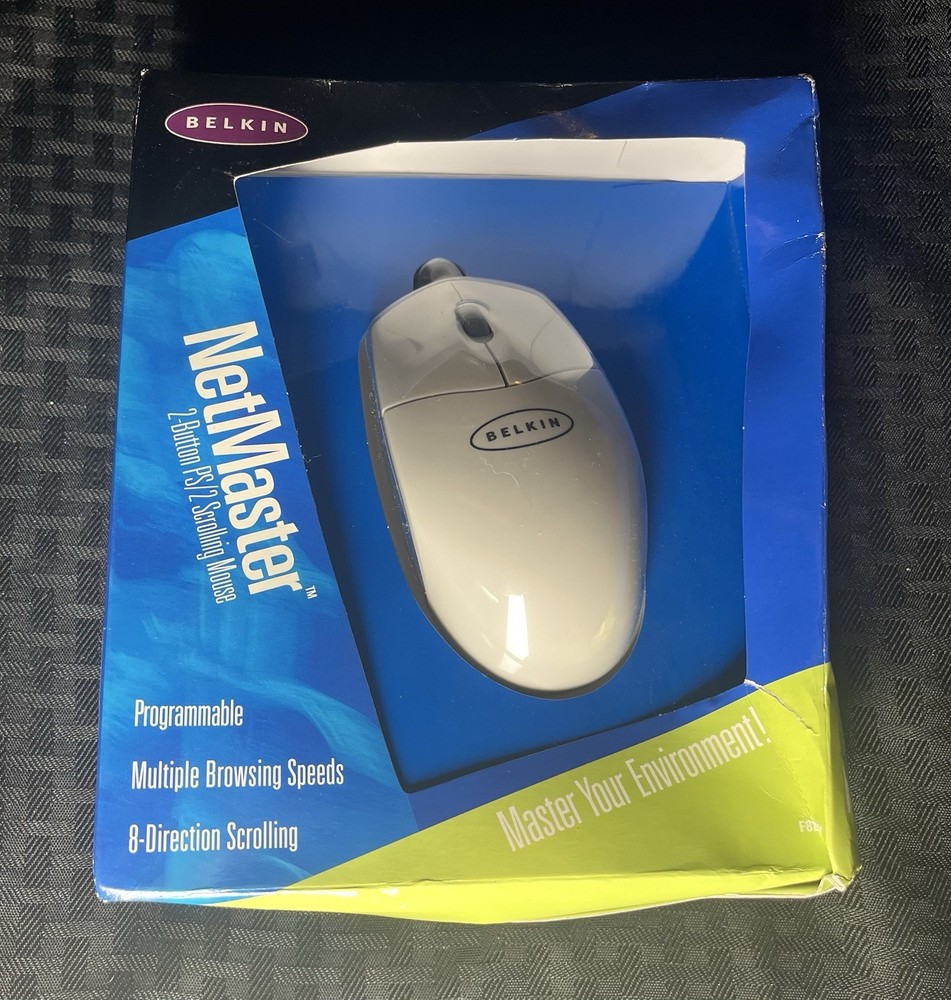 NEW - Belkin NetMaster 2 Button PS Scrolling Mouse