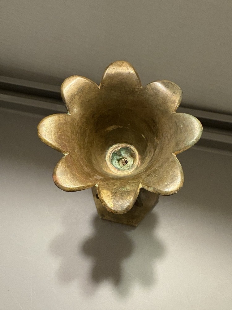 Architectural Salvage Heavy Solid Brass 7.25" Tall