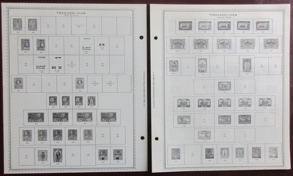 Thailand: Clean Set of Unused Minkus Supreme Global Pages to 1969
