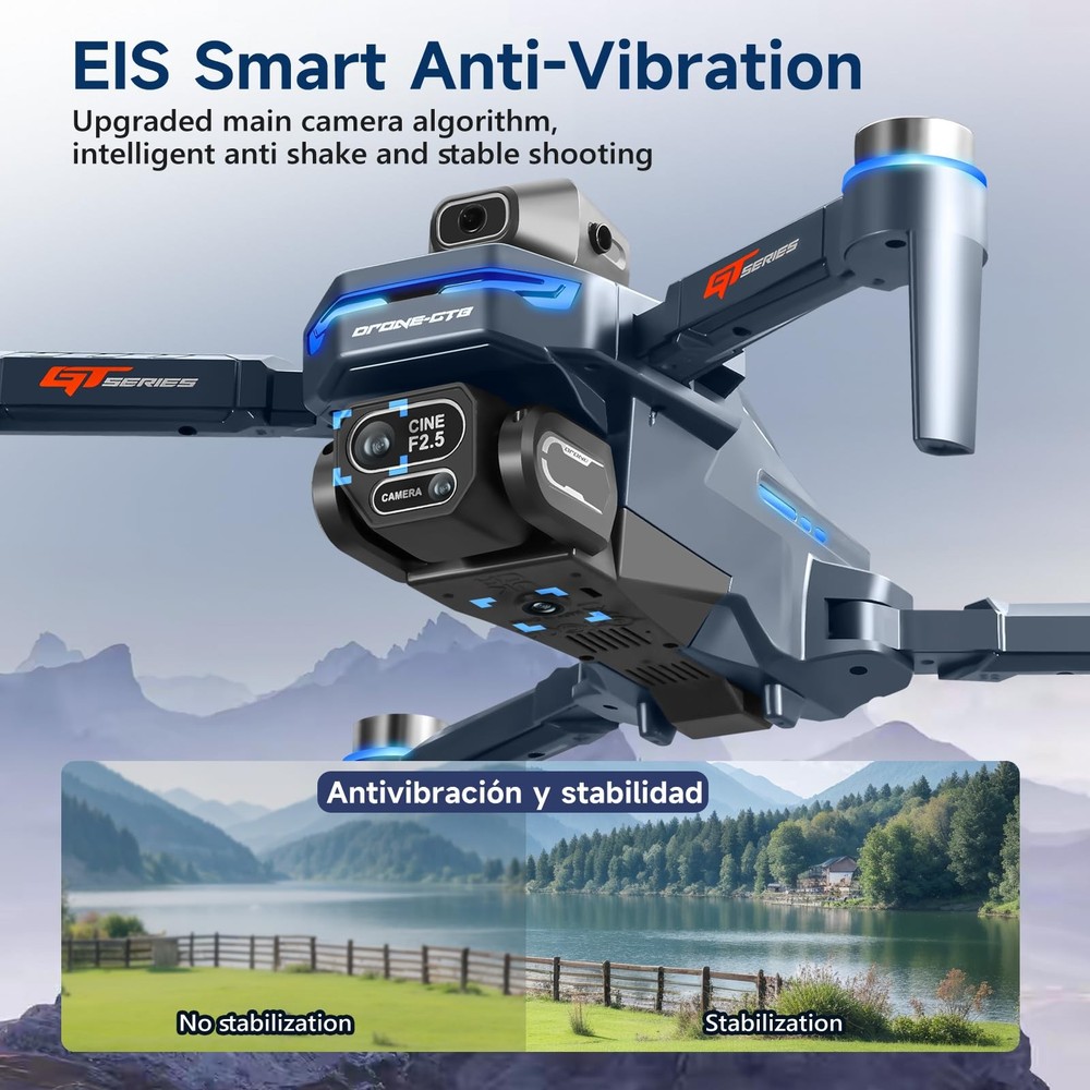 Mini Drone with HD Camera, Foldable Quadcopter, 2 Batteries, Auto Return,