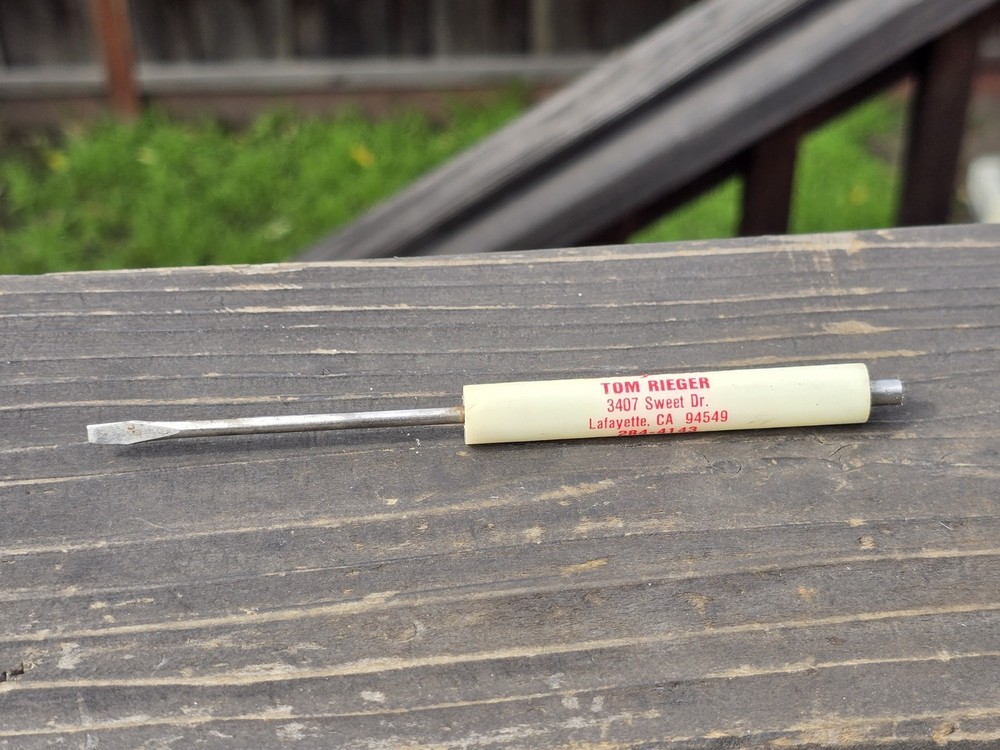 Snap-on Tools Flat Head Alexander Pocket Screwdriver Lafayette Ca.