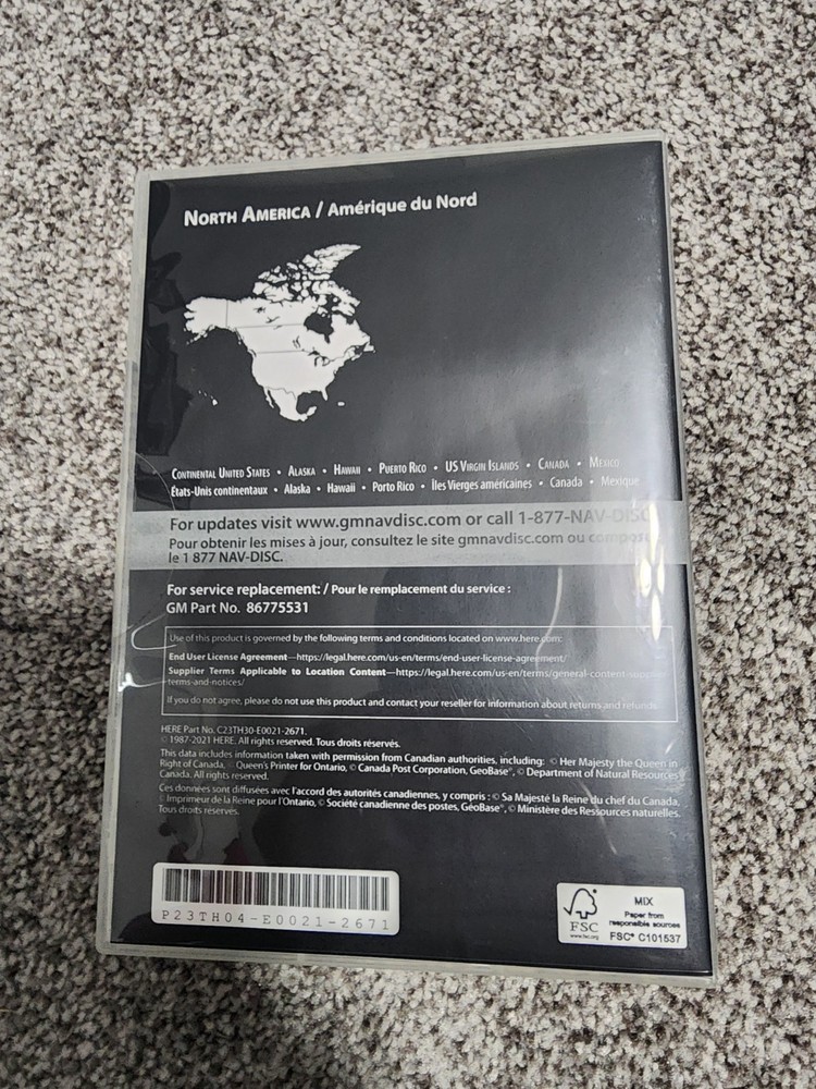 2021 Navigation System Map Update GPS Navigation GM Vehicles SD Card