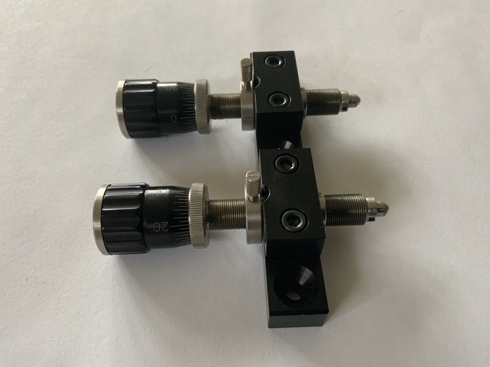 Dual Single Axis Precision Micro Position Units With Mounting Blocks