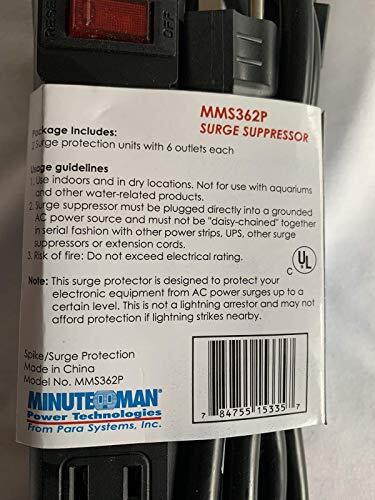6 Outlet Surge Protector Twin Pack