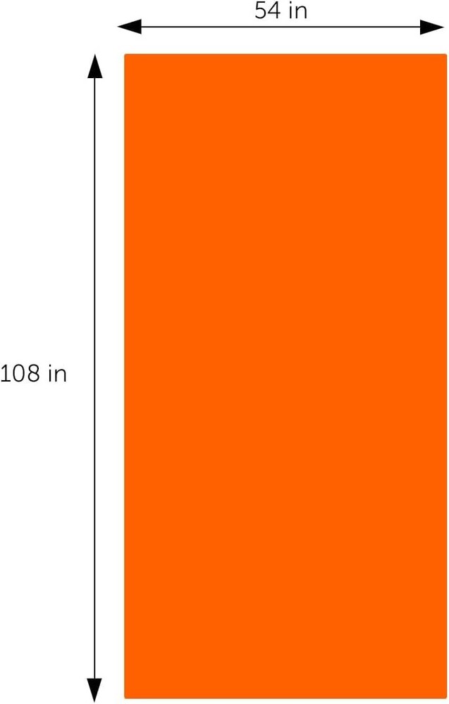 DecorRack 2 Rectangular Tablecloths BPA-Free Plastic, 54 x 108 2 Pack, Orange