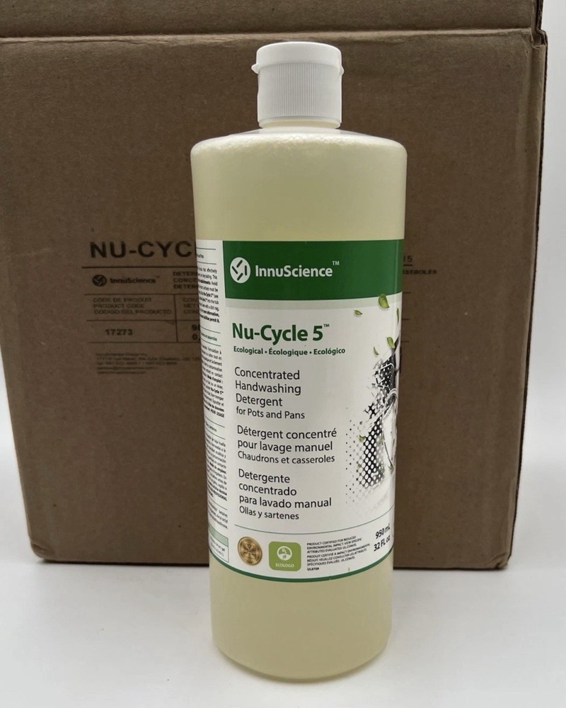 InnuScience Nu-Cycle 5 Eco Dishwashing Liquid Detergent 950ml Biodegradable