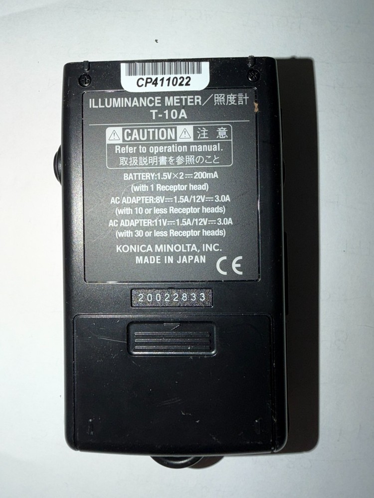 Konica Minolta T-10A Illuminance Meter Light Meter (READ – ERROR)