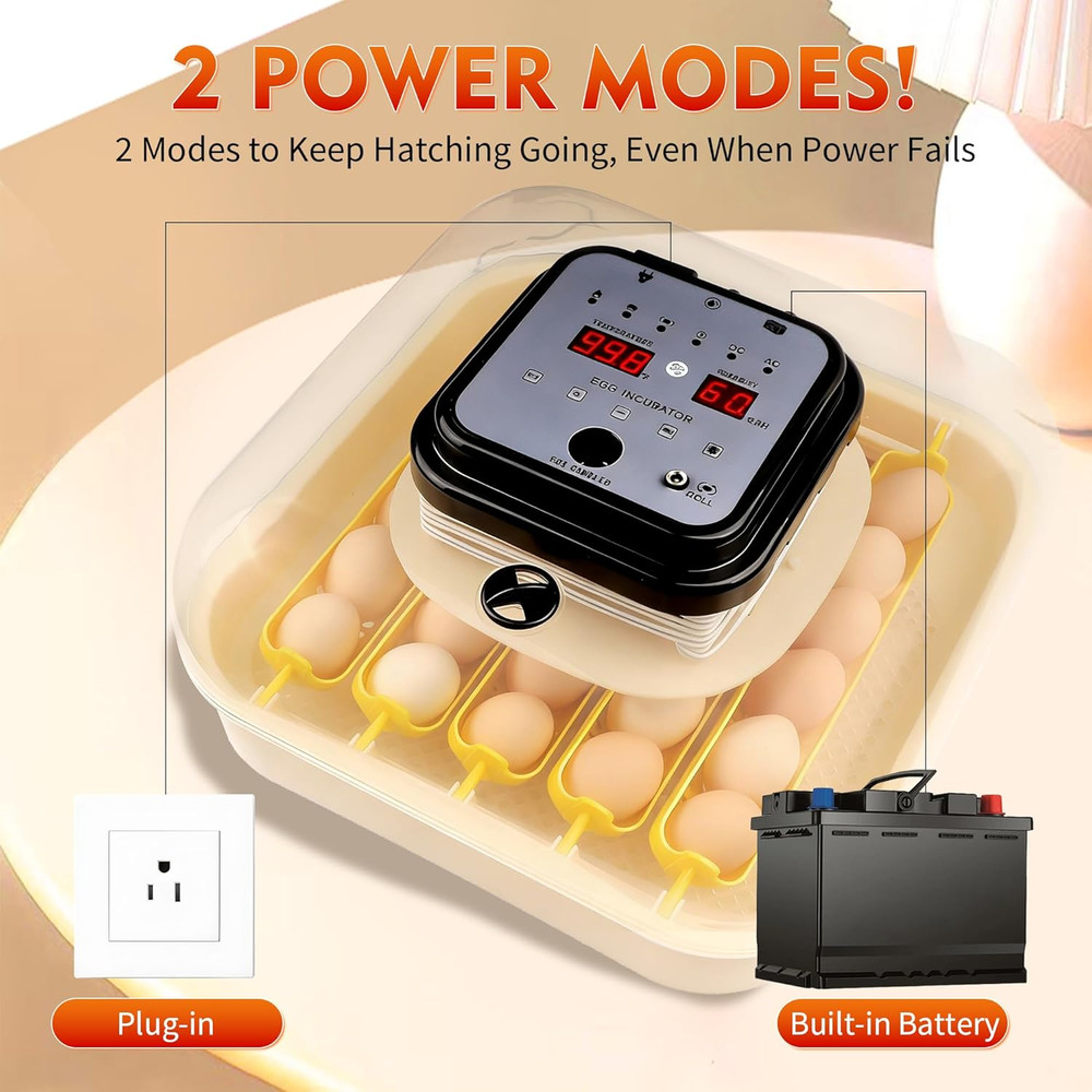 Incubators for Hatching Egg 30 Eggs Automatic Egg Turning & Humidity Control, Di
