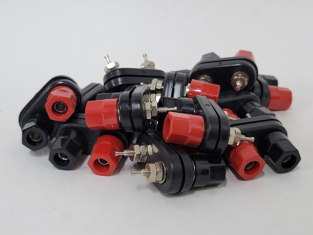 12X dual 5 way binding posts - red & black