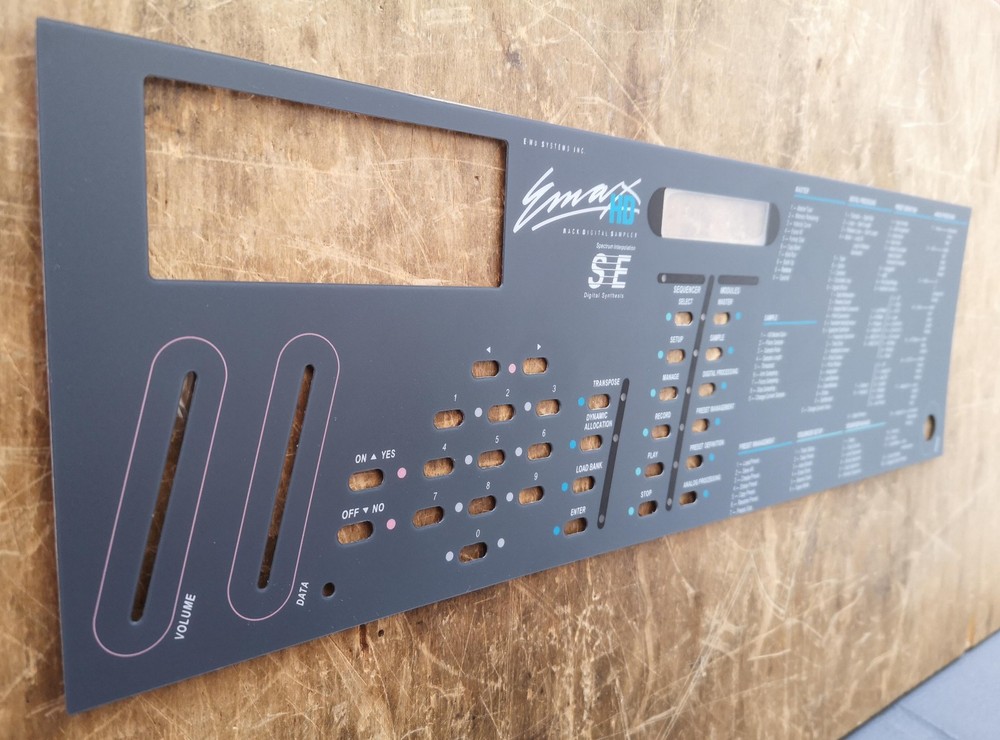 Brand New E-mu Emax HD SE Rack Replacement Control Panel Overlay - MINT + NEW!