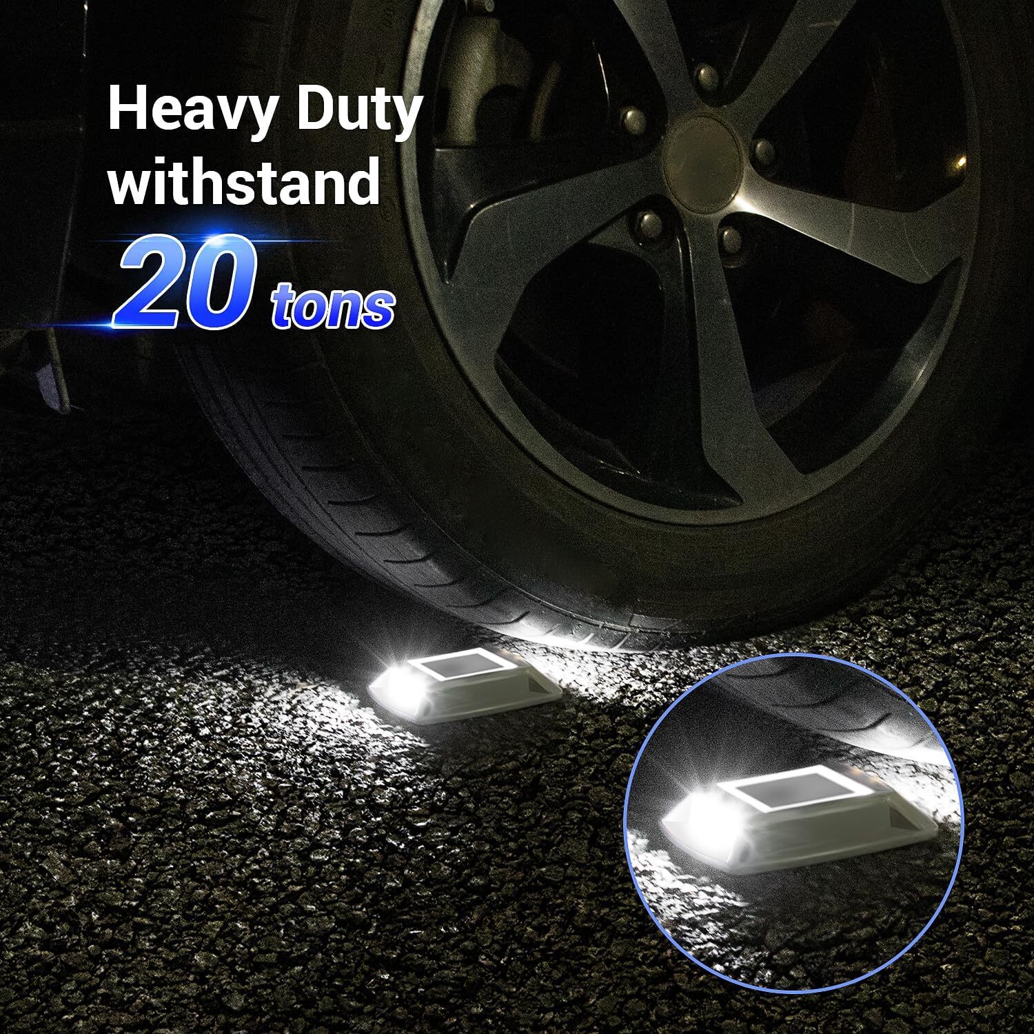 LED Solar Deck Lights Outdoor Garden Driveway Pathway Stair Step Dock Fence Lamp