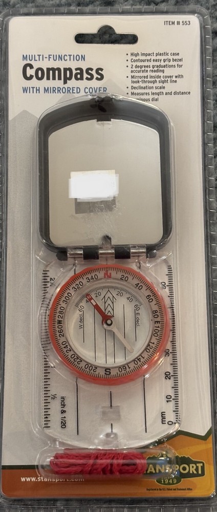 STANSPORT MULT-FUNCTION COMPASS WITH MIRRORED COVER