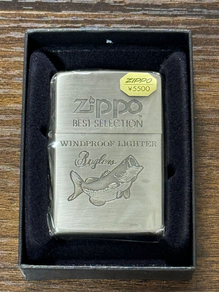 Zippo Black Bass Best Selection Etching Silver Double Sided Processing Lighter