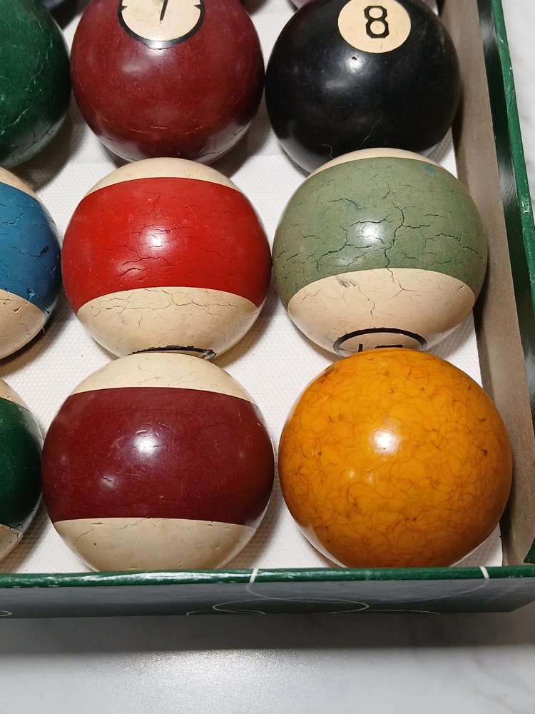 Antique Clay Billiard Pool Balls Set (2 Variations)
