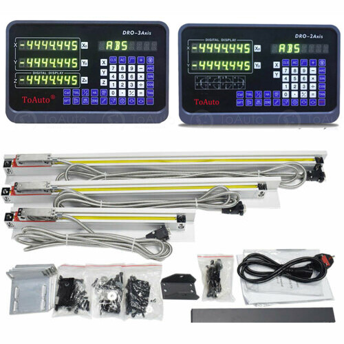 Linear Scale Digital Readout 2/3 Axis DRO Display Kit for Bridgeport Mill Lathe