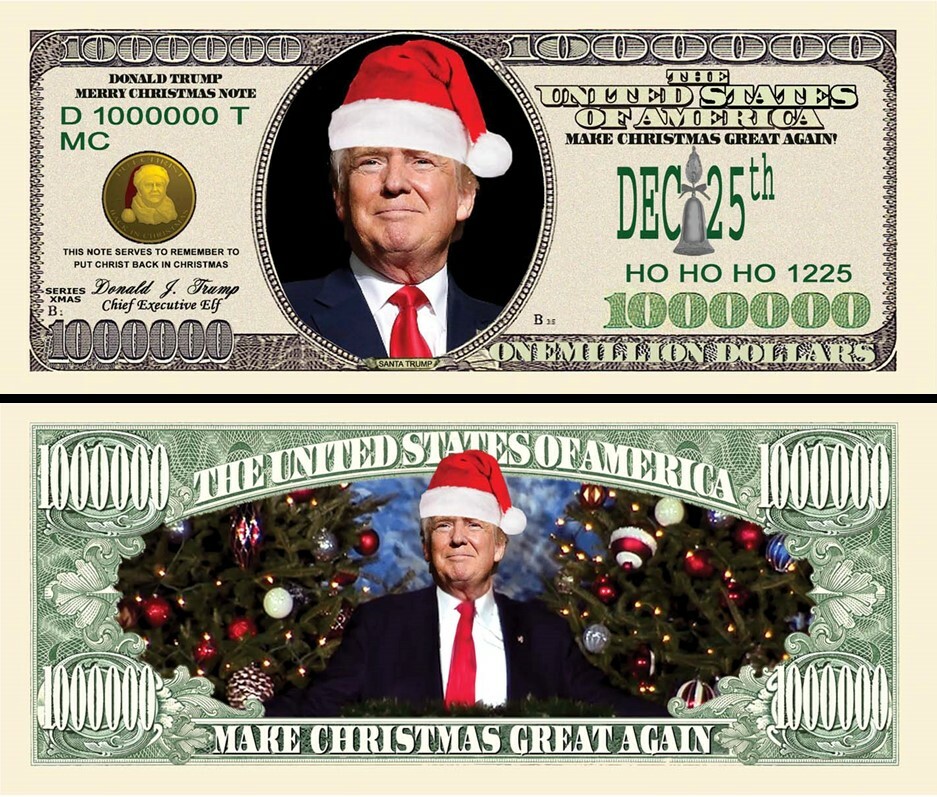 OUR SANTA TRUMP NOVELTY NOTE (2 EA)
