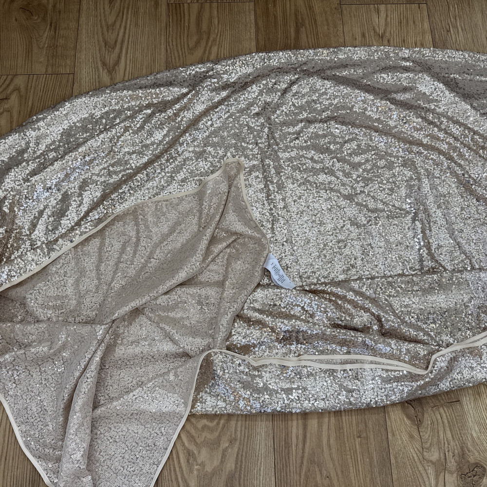 Primark Tablecloth Gold Sequin Lightweight Chiffon Rectangular 130cm x 208cm