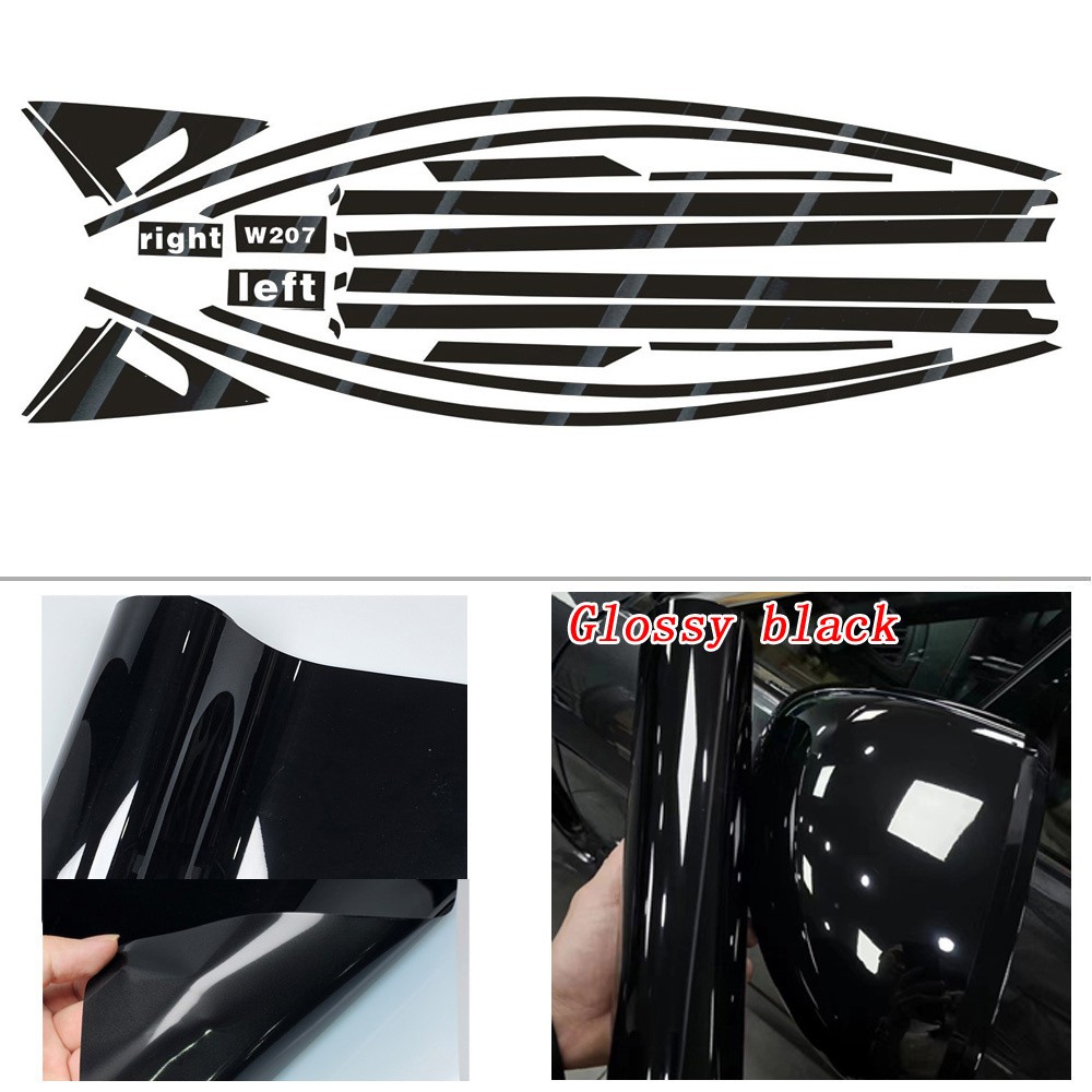 Glossy Black Chrome Delete Window Trims For Benz E Class C207 2009-2016 coupe