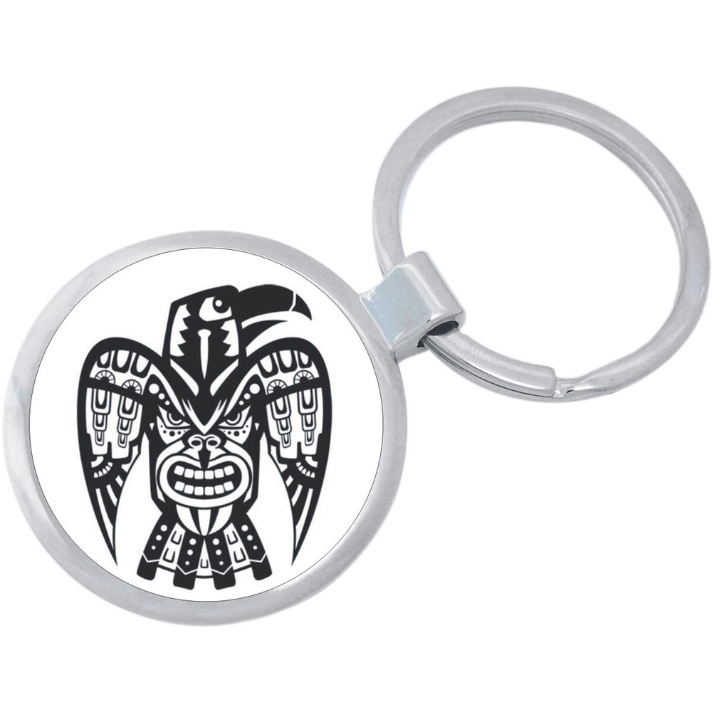 Tribal Bird Keychain - Includes 1.25 Inch Loop for Keys or Backpack