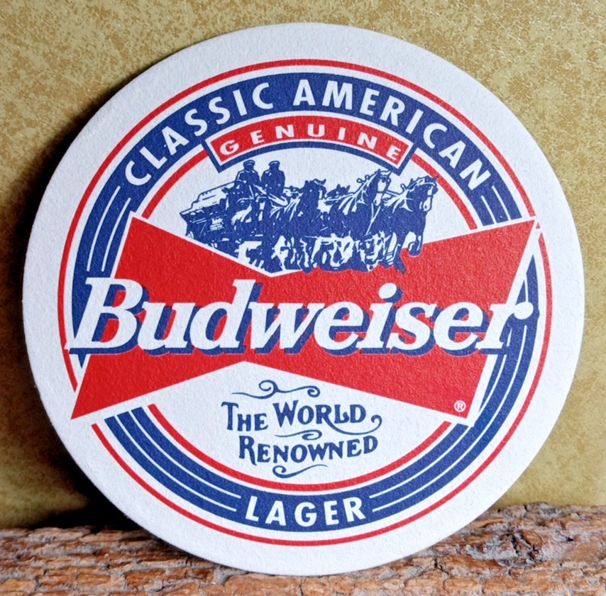 Budweiser Beer Coaster ... 4 1/4" ... Clydesdales Team