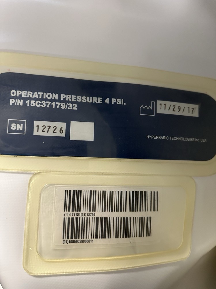 Used Vitaeris 320 Hyperbaric Oxygen Chamber. Complete Working System