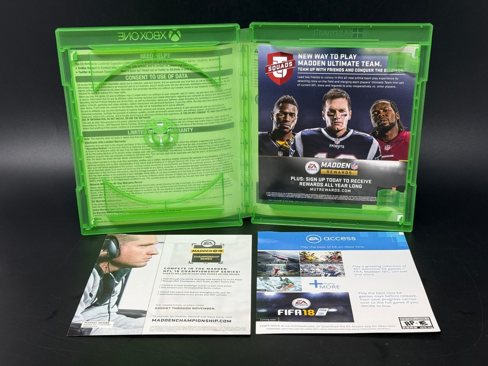 Madden NFL 18 (Microsoft Xbox One) *CASE & INSERTS ONLY -- NO GAME*