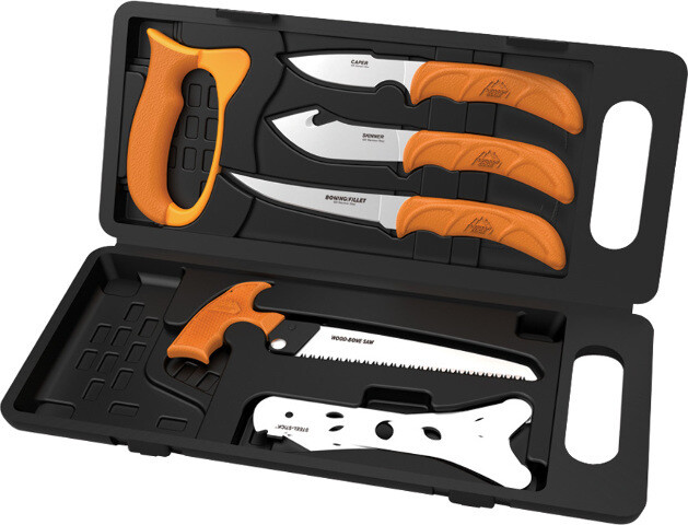 Outdoor Edge Wild-Pak Game Processing Set WP2 8-Piece set includes: Full-tang ca