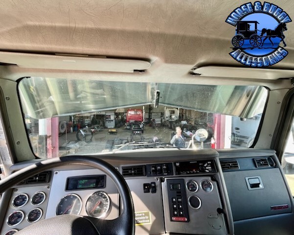 Rollin low Kenworth reverse bowtie 12X8" visor Curve windshield 304 ss. new 2011