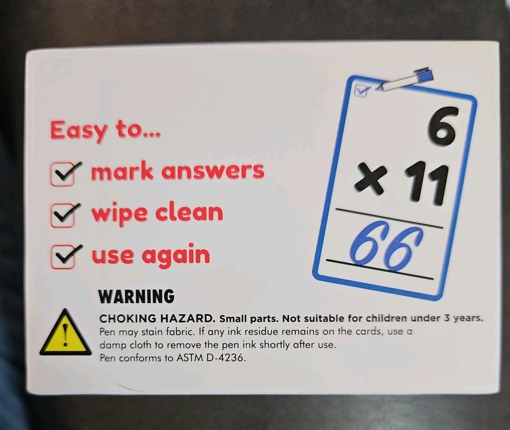 Multiplication Flash Cards 3Rd Grade | 183 Math Flash Cards & Times Table Chart,