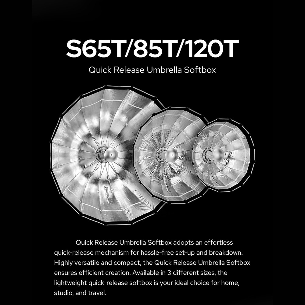 Godox S85T Professional Foldable Softbox Quick Release Umbrella Softbox W/ Diffu