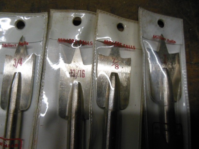 vintage Millers Falls high speed steel power bits old workshop tool