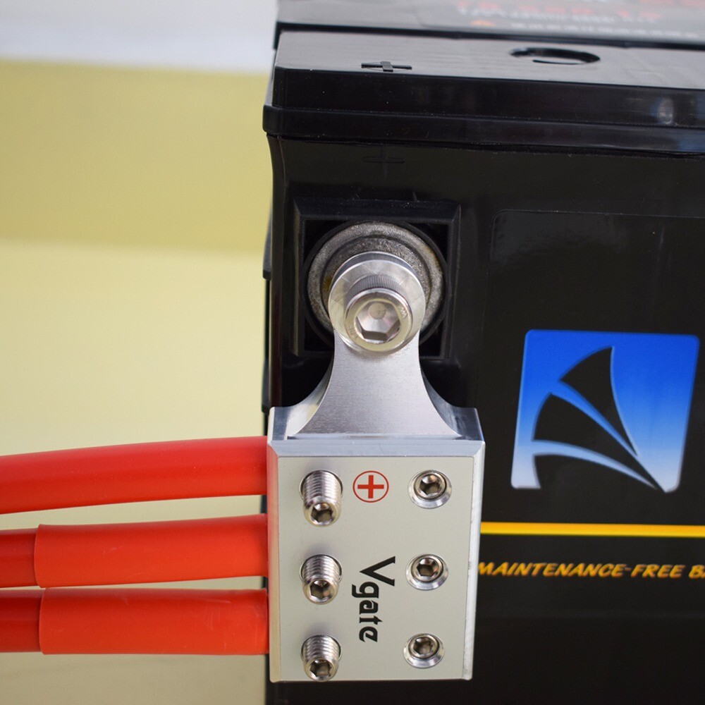 Vgate 6x1/0 Awg Gauge Post Battery Terminals For Lithium Or Agm ，M10 & 3/8”-16