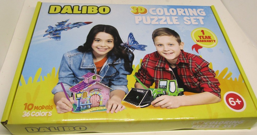 Dalibo 3-D Coloring Puzzle Set.