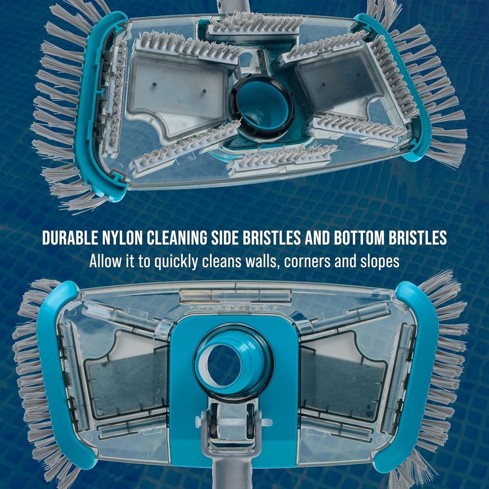 U.S. Pool Supply Premium Rectangular Weighted Pool Vacuum Head-Side Brushes#A223