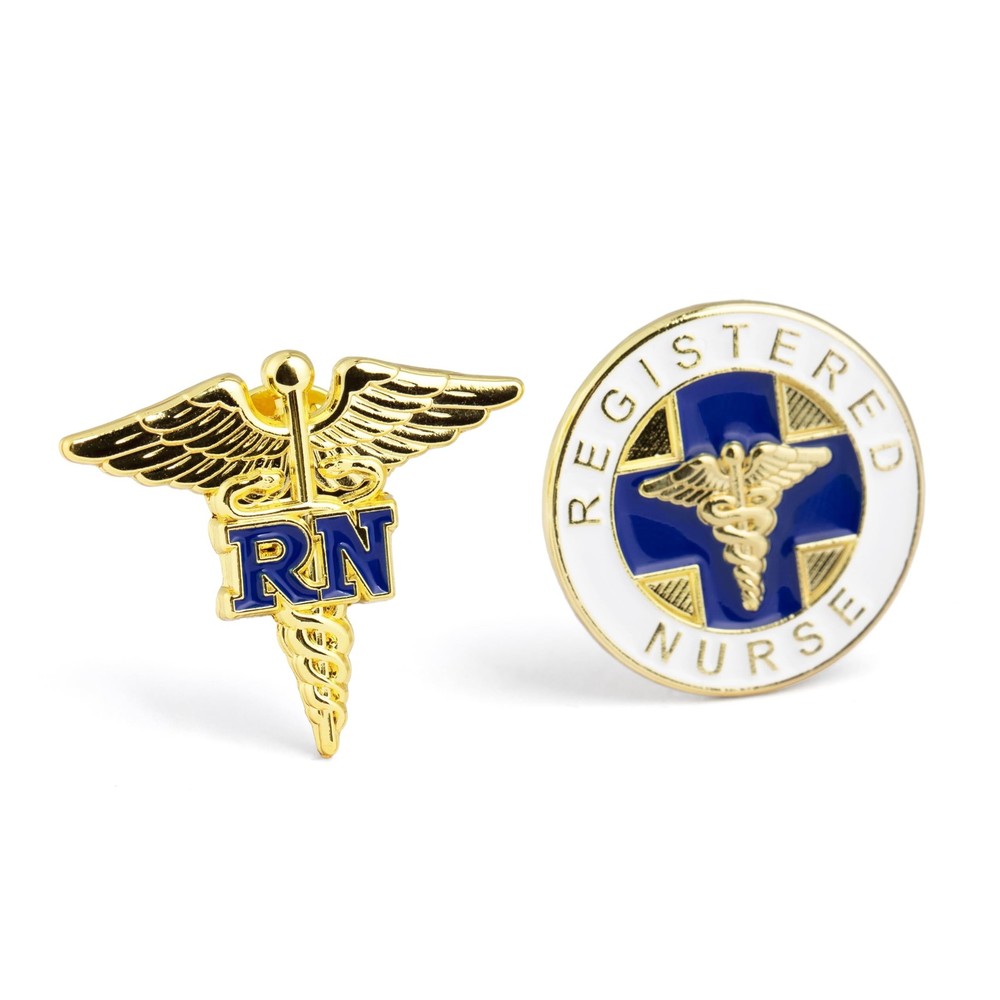 Registered Nurse "RN" Lapel Pin Set